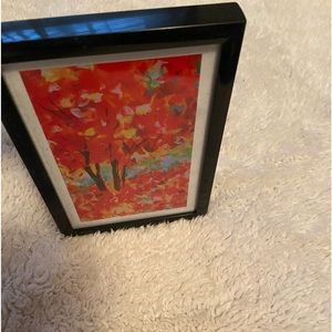 Small Fall Foliage bright orange and red frame picture.